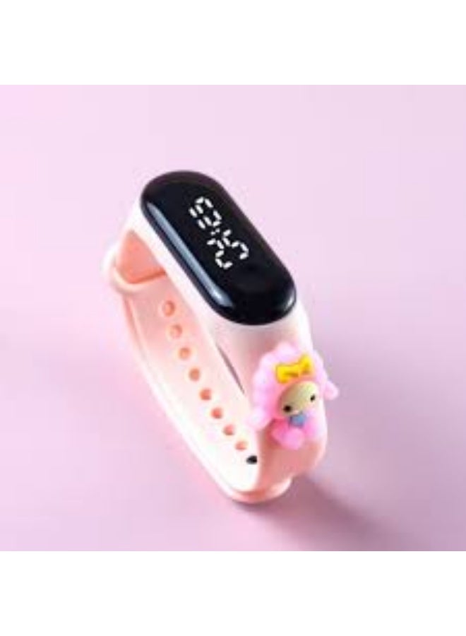 Digital Waterproof Stylish Wrist Smart Watch LED Band for Kids, Birthday Gift, Toys, Colorful Cartoon Character Super Hero for Boys & Girls Age 2 to 12 Years Multicolor (Pink) - Image 2